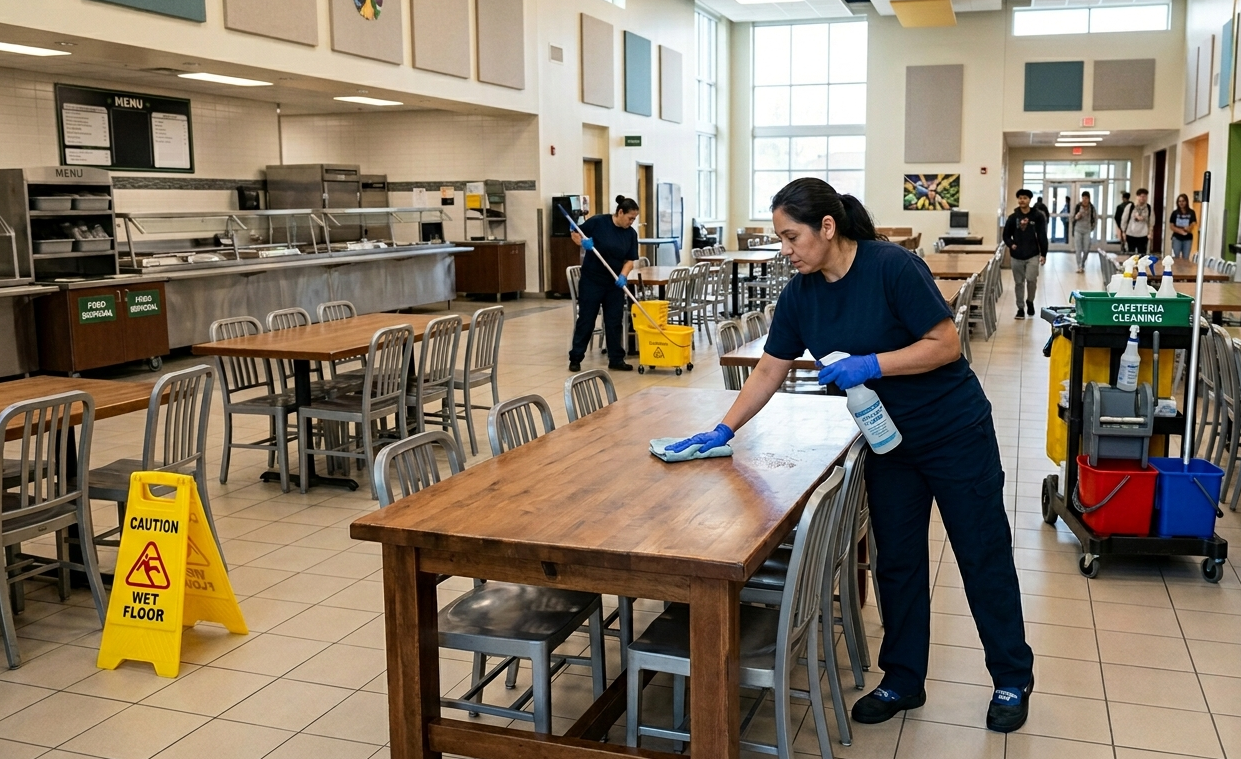 Cafeteria Area Cleaning